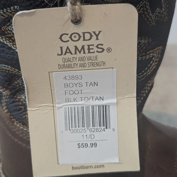 Brown Kids Cowboy Boots - Picture 3 of 3